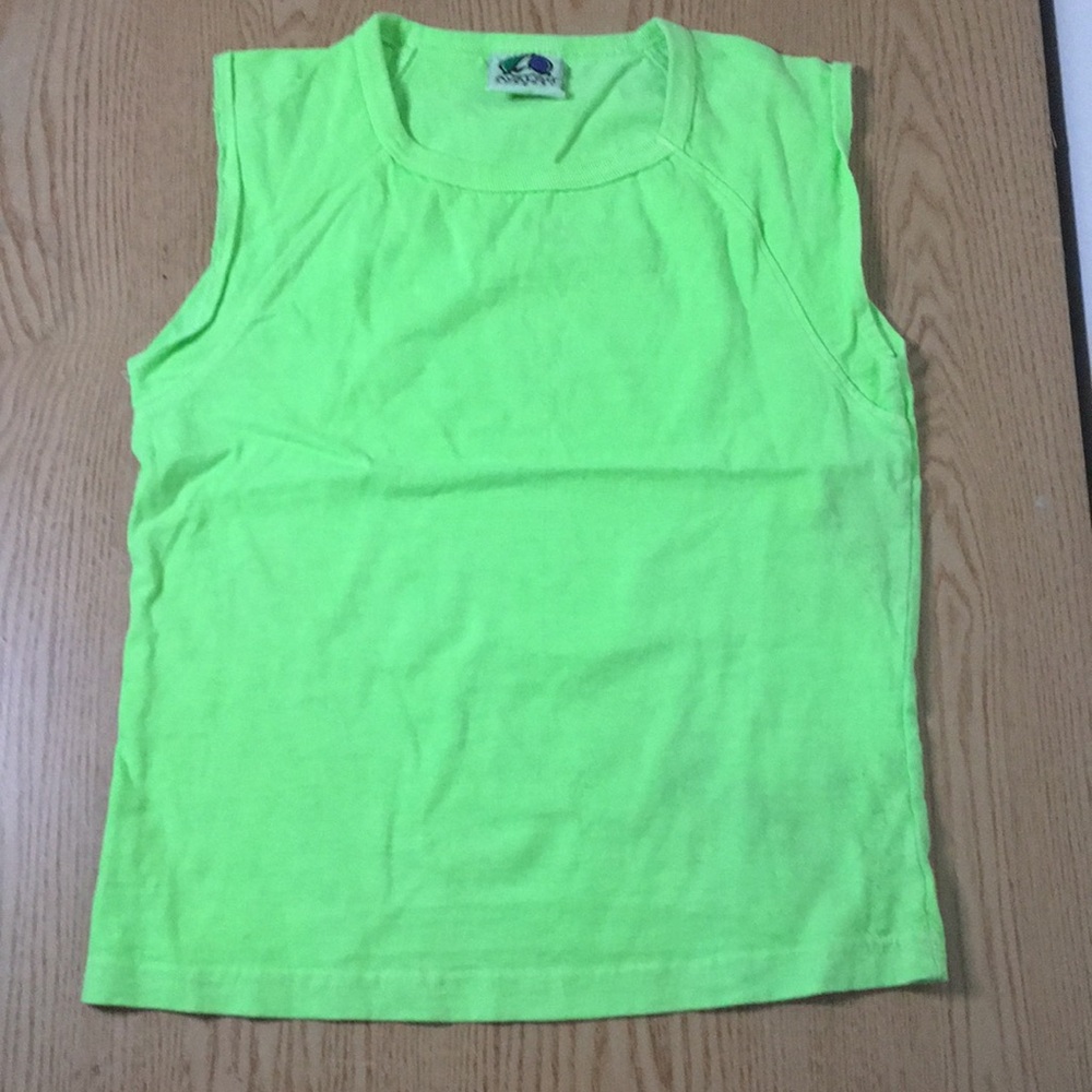 #1 Free with Bundle only New Womens top neon green size Small